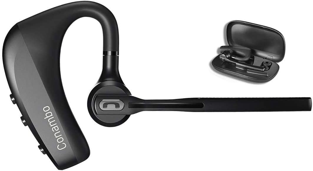 Bluetooth Headset 16Hrs HD Audio Wireless Bluetooth Earpiece 5.0 with Noise Cancelling Mic, Compatible with iPhone and Android Cell Phones Driver/Trucker/Business