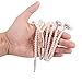 Plaviya Pearl Necklace Earphones Pearl Beads Jewelry Headphones with Mic & Volume Control Stereo Pearl Earphones Female Noise Cancelling 0.35 mm in-Ear Headset