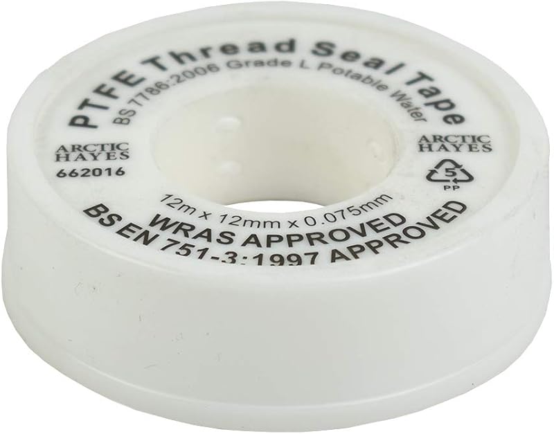 Arctic Hayes 662016 Standard PTFE Tape 12m 12mm Virgin PTFE
