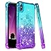 Ruky for Xs Max/Xs Max Glitter Case, Gradient Quicksand Series Bling Flowing Liquid Floating Soft TPU Bumper Cushion Protective Girls Women Phone Case for Xs Max (Aqua)