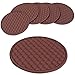 Silicone Coasters by HappyDavid Cup Mat Set of 8 for Fine Wine/Beer/Any Beverage,Use on Bars or Fine Furniture in Your Kitchen(brown)