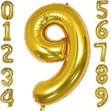 Tellpet Gold Number 9 Balloon, 40 Inch