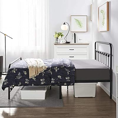 Buy Yaheetech Classic Metal Platform Bed Frame Mattress Foundation With Victorian Style Iron Art Headboard Footboard Under Bed Storage No Box Spring Needed For Boys Girls Full Size Online In Indonesia B08vn21xnq