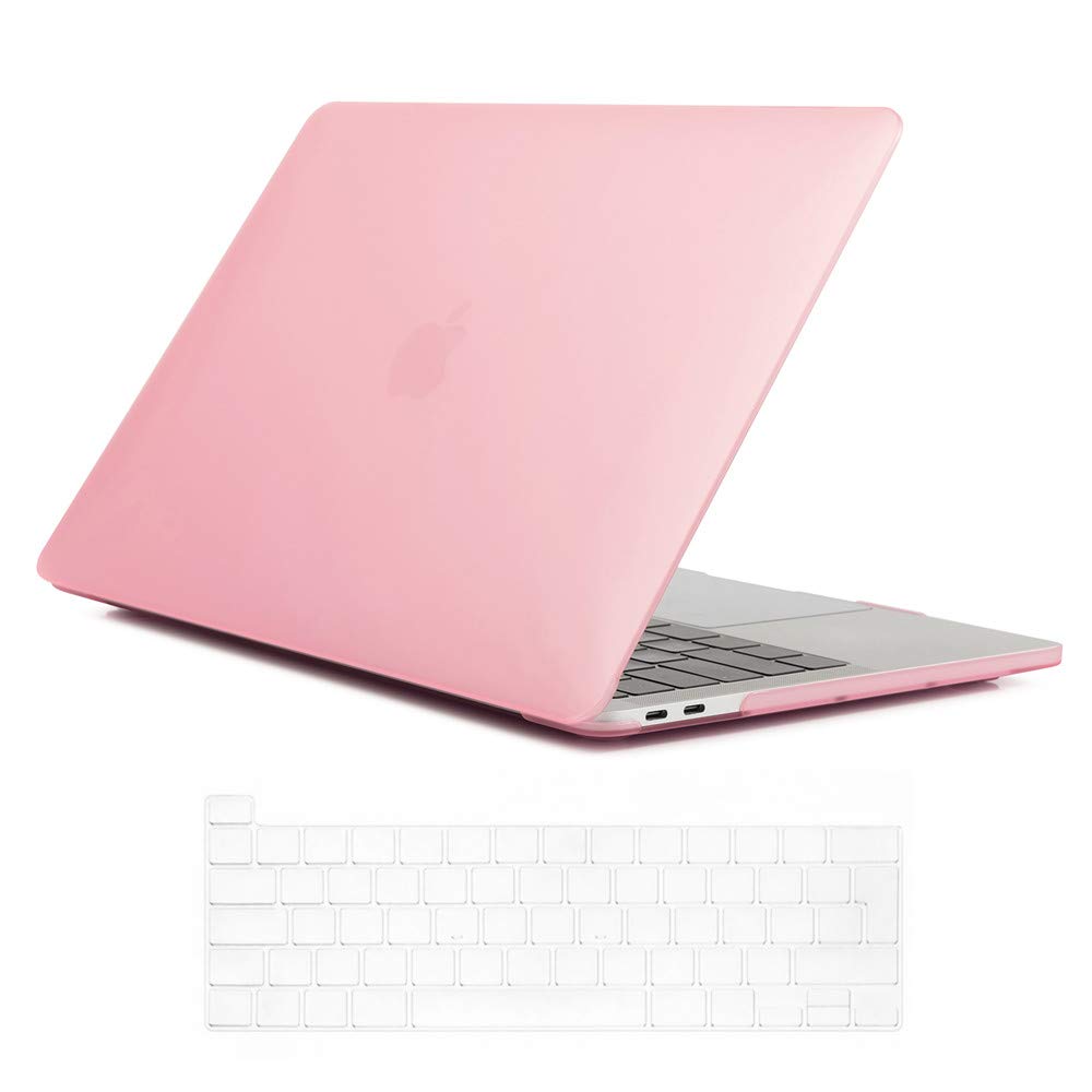 Se7enline Compatible with Macbook Pro 16 Case 2019/2020 Ultra Slim Plastic Hard Shell Laptop Cover for MacBook Pro 16-inch A2141 with Touch Bar Touch ID with UK Layout TPU Keyboard Cover, Pink