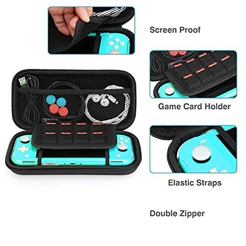 HEYSTOP Switch Lite Case for Nintendo Switch Lite Carrying Case with Game Cards Storage, Switch