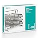 Mindspace Desk Organizer Paper Tray with 3 Tier Desktop File Organizer | Office Organizer & Stacking File Holder, Document Organization for Desk | The Mesh Collection, Silver