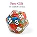 Rainbow Dice, Polyhedral DND Dice Sets for Dungeons and Dragons Role Playing Game Including Soft Dice Pouch (Rainbow Opaque)