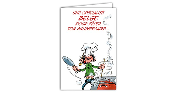 Amazon Com Gaston Lagaffe Belgium Birthday Card 1 Year More Office Products