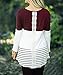 FOMANSH Womens Casual Color Block Tunic Tops Back Lace Red