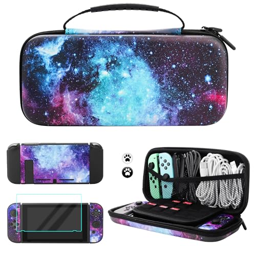 HYPERCASE Starry Sky Carrying Case Bundle for Nintendo Switch