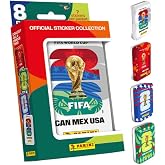 Official World Cup 2026 Stickers Pocket Tin - 56 Soccer Stickers - 8 Packs - Limited Edition Collector Tin - Imported from Europe Exclusively - 1 Tin - Bundled Alphatek Store Sticker