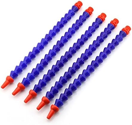 CHHR Round Nozzle 1/2 Plastic Flexible Water Oil Coolant Pipe Hose 30cm Length (5)