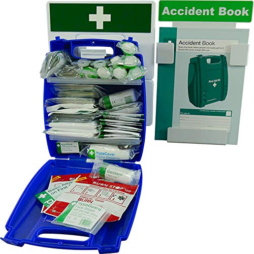 Safety First Aid Catering First Aid Kit & Accident Reporting Point, Small Fully-Stocked British Standard 1-10 Persons