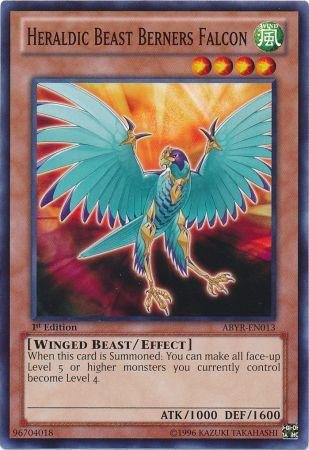 Yu-Gi-Oh! - Heraldic Beast Berners Falcon (ABYR-EN013) - Abyss Rising - 1st Edition - Common