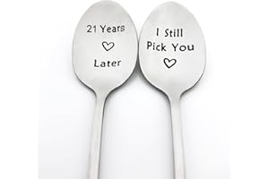 21 Year Anniversary Spoon Gifts for Couples Women Men 21st Wedding Anniversary Present for Husband Wife 21st Anniversary Spoo