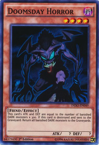 Yu-Gi-Oh! - Doomsday Horror (DESO-EN049) - Destiny Soldiers - 1st Edition - Super Rare
