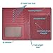 RFID Blocking Leather Passport Holder For Men and Women - Pink