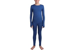 Eddie Bauer Kids Thermal Underwear Set - 2 Piece Performance Base Layer Shirt and Thermal Pants for Boys and Girls (5-12)