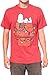 Peanuts Mens T-Shirt Snoopy Christmas Graphic Print Heather Tee