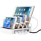 NEXGADGET Detachable Multi-Port USB Charging Station, 24W 4-Port USB Charging Dock (White)