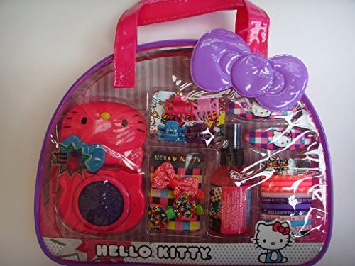 Hello Kitty Sanrio Hair Kit with Brush, Hair Ties, Clips Bows &amp; Glitter Hair Mist