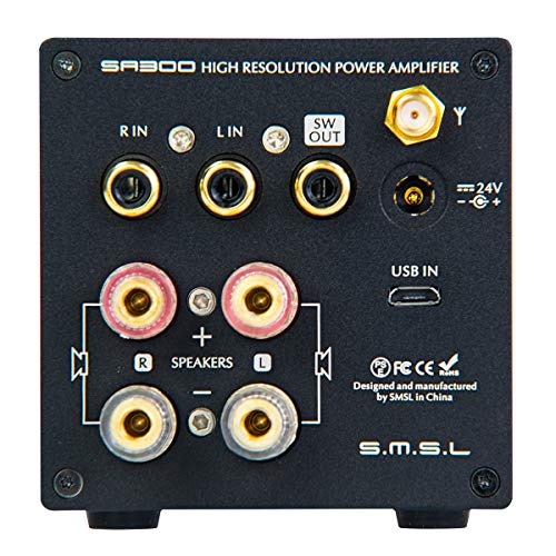 S.M.S.L SA300 Uses Infineon's New Technology Class D Power Amplifier chipï¼ŒBluetooth 5.0 with Remote Control (Black)