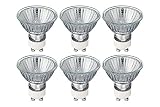 MR16/GU10 - Flood - GU10 Halogen Light Bulb (Twist & Lock) Base - 120V - MR16 Light Bulb MR16 (50 Watt, 6 Pack 50 Watt)
