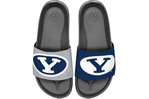 Campus Lab NCAA Unisex Adult Slides Two Tone Logo Adjustable Flip Flop Sandals Collection