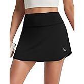 baleaf 14" Tennis Skirt for Women Golf Skorts with Shorts Pockets High Waisted Athletic Workout Running Skirts