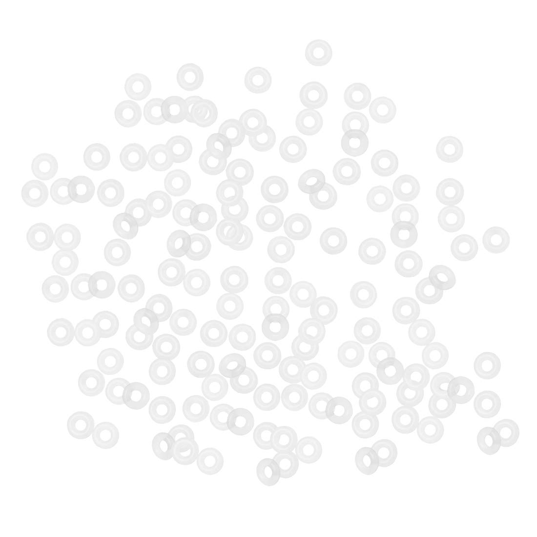 Sourcingmap Silicone O-Rings, 5mm OD 2mm ID 1.5mm Width VMQ Seal Gasket for Compressor Valves Pipe Repair, White, Pack of 150