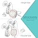 Double Electric Breast Pump, Gland Portable Breast Pump with 36 Levels Breast Milk Suction, Breast Massage, LCD Screen, Rechargeable Battery and Back-flow Protector