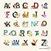 Fun Educational Alphabet with Animals for Baby Nursery and Kids Rooms Wall Decor Easy Peel Stickers Decals