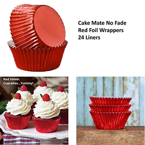 Betty Crocker Red Velvet Cake Mix | Cream Cheese Frosting | Red Foil Cupcake Wrappers