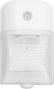 26W 3000LM LED Wall Pack Light, 120-277Vac 5000K Daylight, Photocell Dusk to Dawn Wall Pack, 150-250W MH/HPS Replacement, Outdoor Security Lighting Fixtures, Clear Lens (White)
