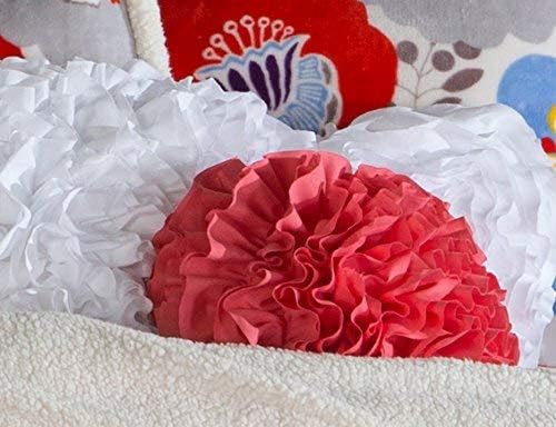 Amazon Com North End Decor Hanging Ruffled Ball Red Throw