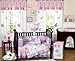 Pink and Purple Butterfly Flower Collection Baby Girl Bedding 9pc Crib Set by Sweet Jojo Designs