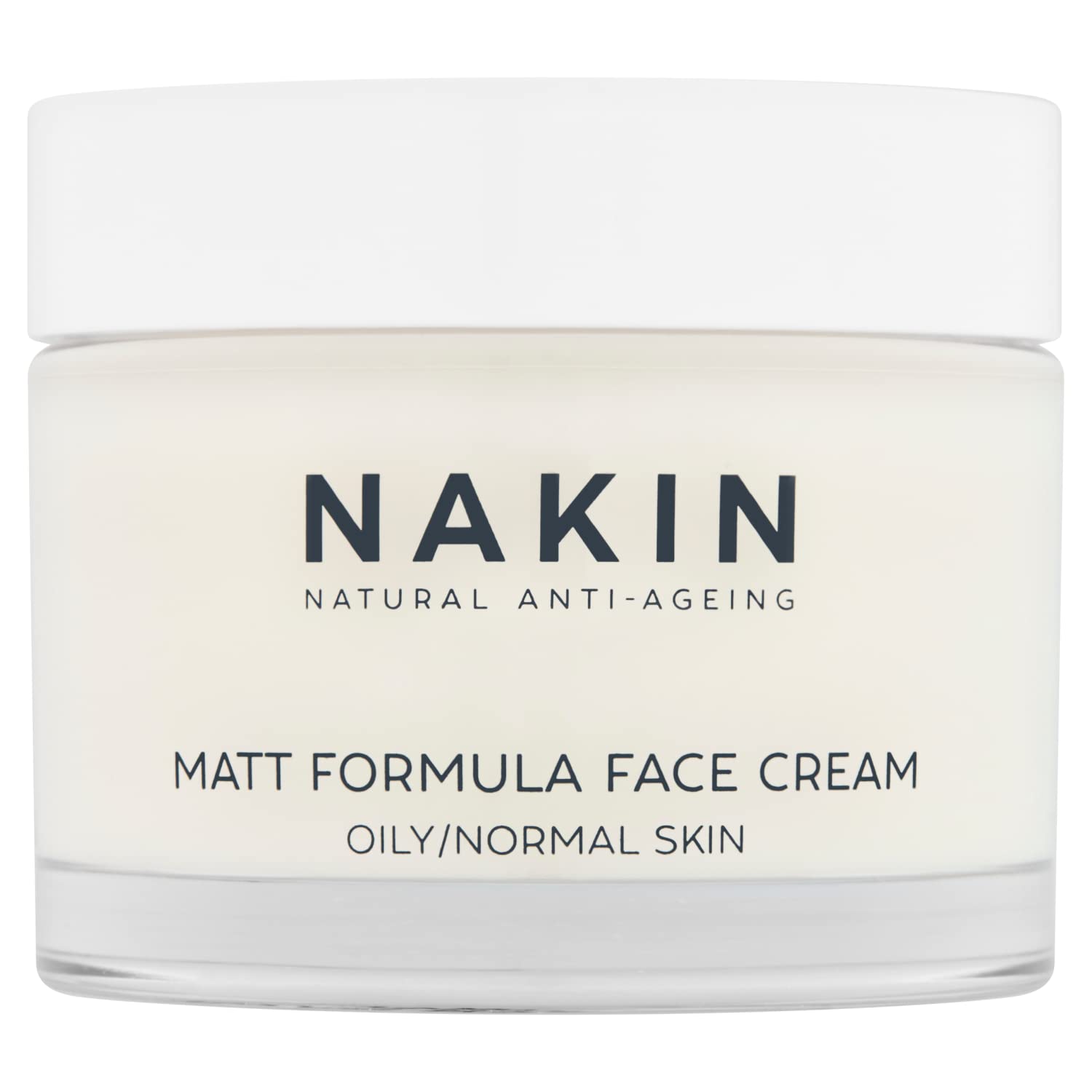 Nakin Matt Formula Face Cream 50ml – Anti-Ageing Moisturiser for Oily & Combination Skin, Lightweight Hydrating Face Cream with Hyaluronic Acid, Vegan Natural Skincare, Made in UK