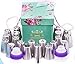 Pastry King 34 Pieces Russian Piping Tips Box with 21 Icing and Decorating Nozzles for Cake/Cupcake 10  Bags 1 Extra Large Silicon Bag a Cupler a Tri Cupler and an Instructional Flyer