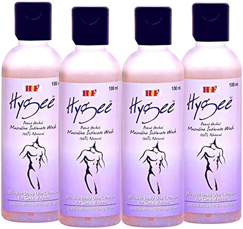 HYGEE - All Natural and Herbal Intimate Hygiene Wash for Men (Pack of 4) 4x100ml (Male Intimate Care) ph balanced