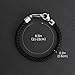 ZD-jewelry Mens Leather Bracelet,Black Genuine Leather and Horseshoe Stainless Steel Leather Bracelet for Men