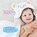 Hooded Baby Towel, Baby Hooded Bath Towel, Baby Hooded Animal Bath Towel - Large Hooded Baby Bath Towel by Bugie - Bamboo Fiber, Highly Absorbent, High Durability, Embroidered Bear Hood, Ultra Soft