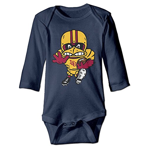 Kamici Baby Iowa State University Long Sleeve Climb Clothes Romper Navy 6 M