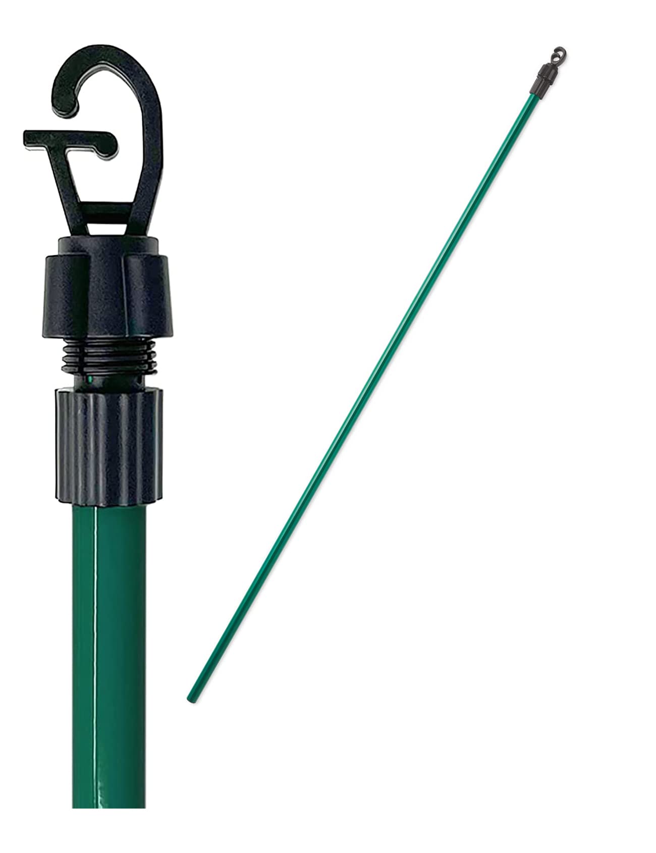 Single Pack 2.2 Meter HD Prop For Washing Line, Twist Nut Lock, Galvanised Metal, Powder Coated, Garden Outdoor Extendable Telescopic Pole for Cloths Laundry Line Support