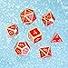 HESTYA 7 Pieces Metal Dices Set Game Polyhedral Solid Metal Dice Set with Storage Bag for Role Playing Game Math Teaching