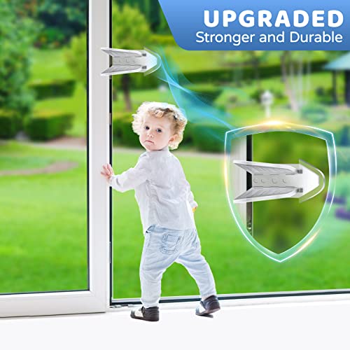 Sliding Door Lock for Kids Safety 4 Pack Window Locks Child Proof Slide Glass Door Locks, Baby