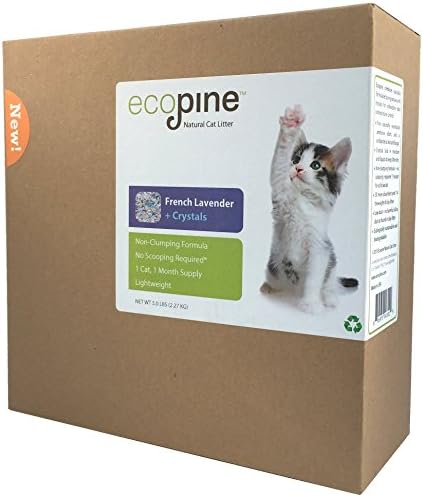 Ecopine Natural Cat Litter, Lavender Formula, 1 Month Supply, 5 lb