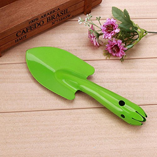 Mikolot Mini Metal Garden Hand Shovel Flower Soil Planting Kids Spade Tool(Green)