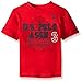 U.S. Polo Assn. Boys' Crew Neck Iconic Graphic Logo T-Shirt, GS01-Engine Red, 5/6