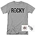 Rocky Movie Logo Italian Stallion Sylvester Stallone T Shirt & Stickers (Large) Athletic Heather
