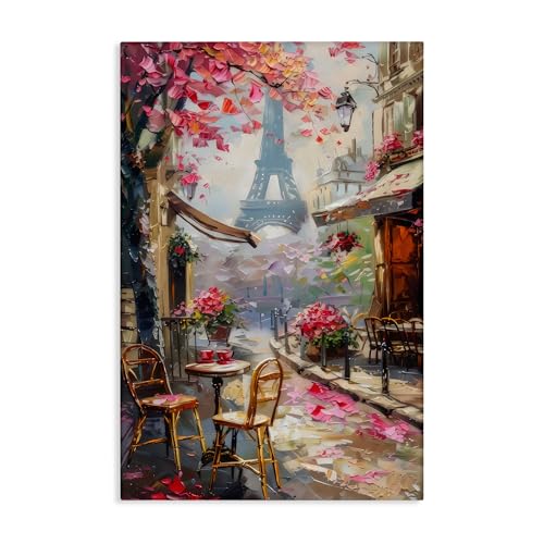 Stupell Industries Romantic Paris Cafe Canvas Wall Art design by LSR Creative S…